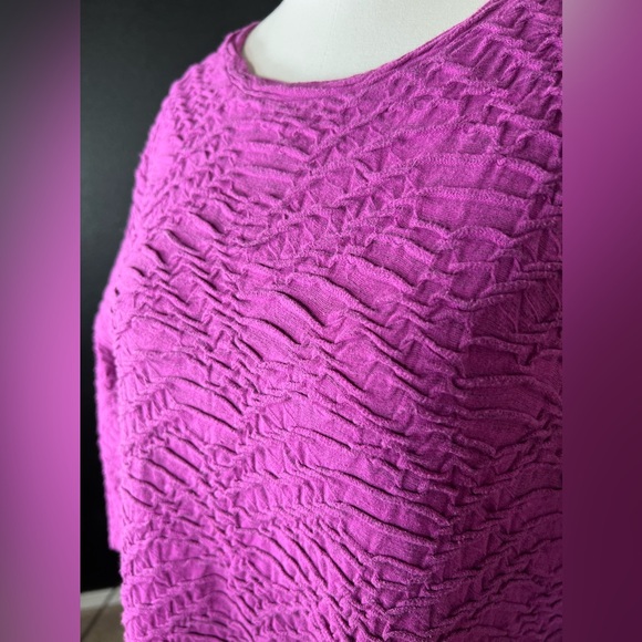 Habitat Textured Pullover Long Sleeve Draped Cotton Blend Top Tunic Size Medium - Picture 4 of 15